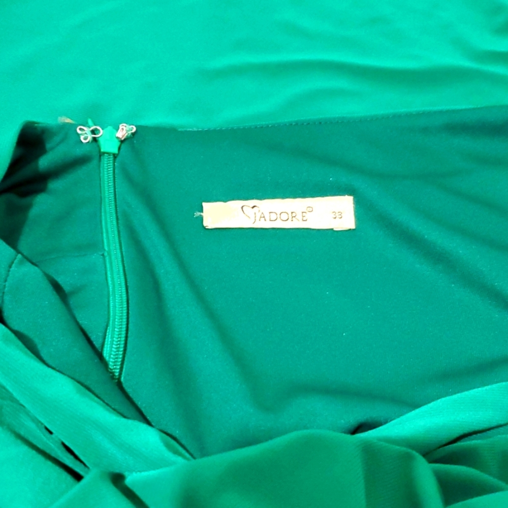 Jadore Green Long Dress Size 6 - Picture 6 of 7